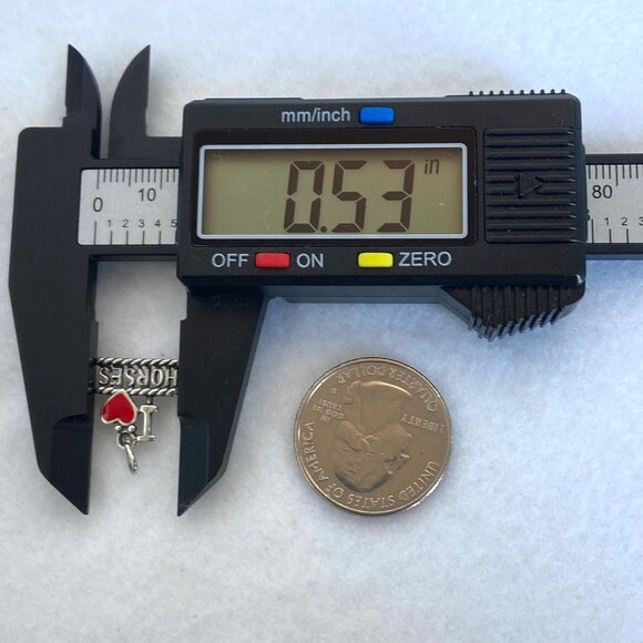 Sterling Silver 925 "I Love Horses" Red Heart Charm Pendant Equestrian Horse - Picture 11 of 12